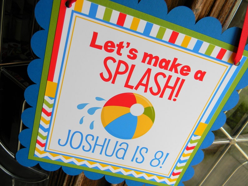 Beach Ball Door Sign Beach Ball Door Hanger Beach Ball Party Decorations