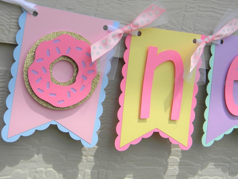Party Decorations Birthday Banner Donut High Chair Banner