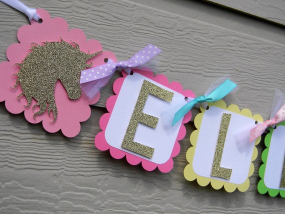 Unicorn Banner, Happy Birthday Banner, Unicorn Party Decorations Il_570xn