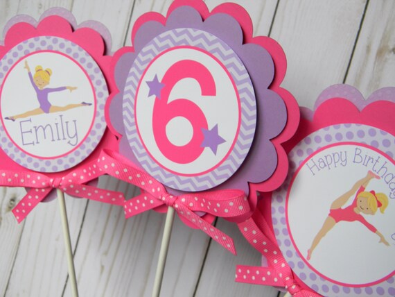 Gymnastics Centerpiece Sticks Gymnastics Party Decorations Etsy