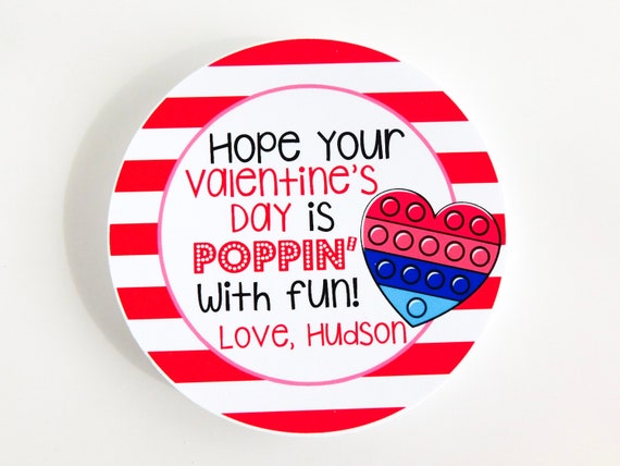 Poppin Valentines Day Treat Tags, Classroom Valentines, Valentines for Kids, Valentines Day Cards, Non-Candy Valentines