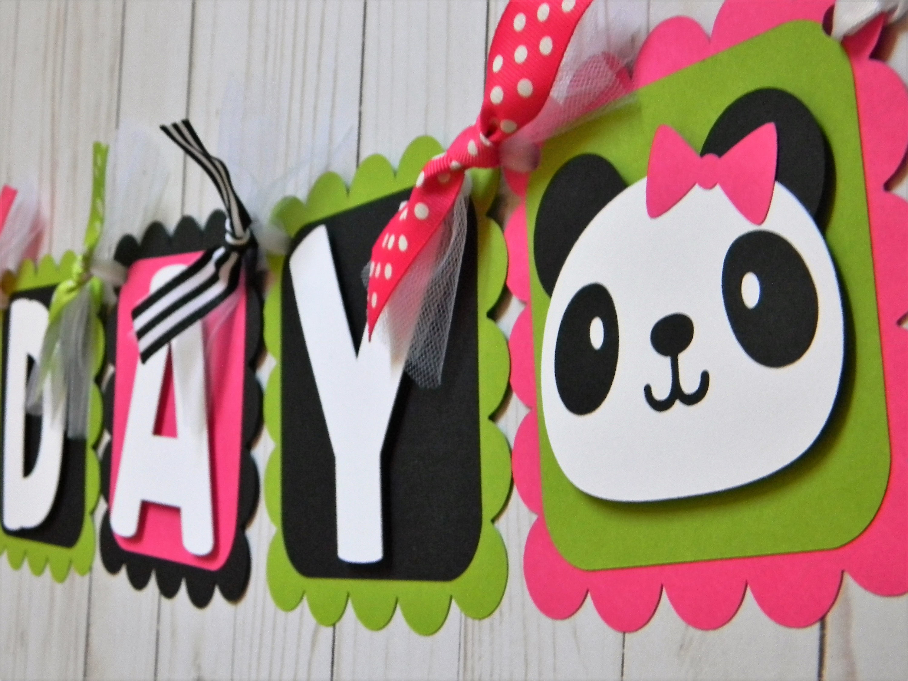 Panda Banner Custom Birthday Banner Panda Party Decorations | Etsy