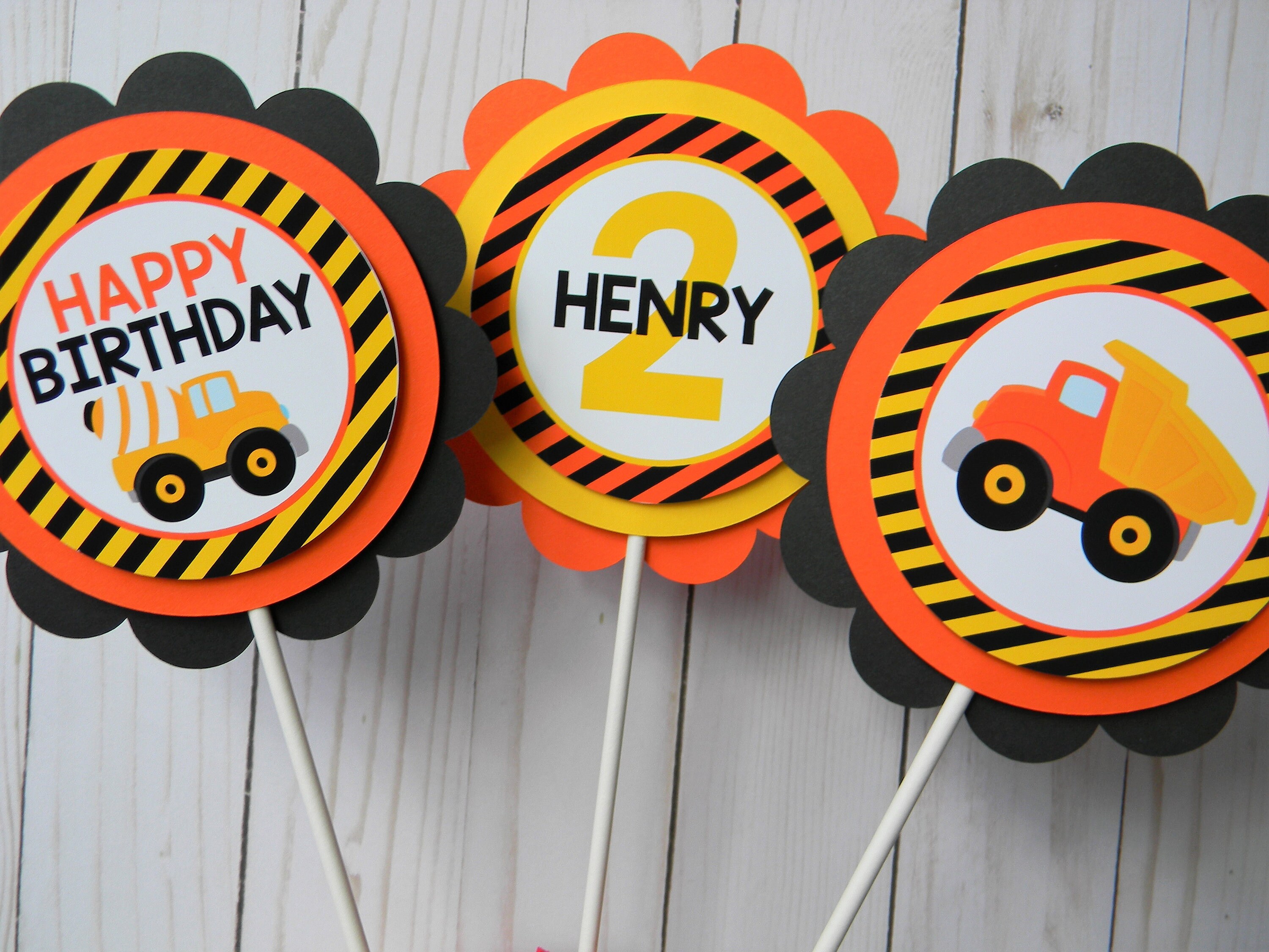 Construction Centerpieces Dump Truck Centerpiece Sticks Construction Party Decor Custom Centerpieces