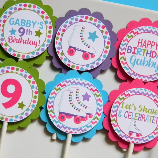 Roller Skate Cupcake Toppers Etsy