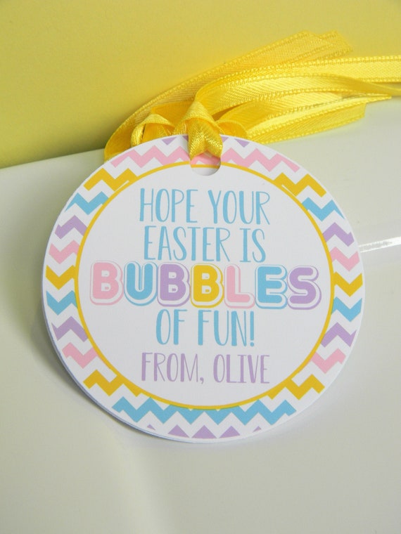 Easter Treat Tags, Easter Bubbles Tags, Happy Easter Tags, Easter Treats for Kids