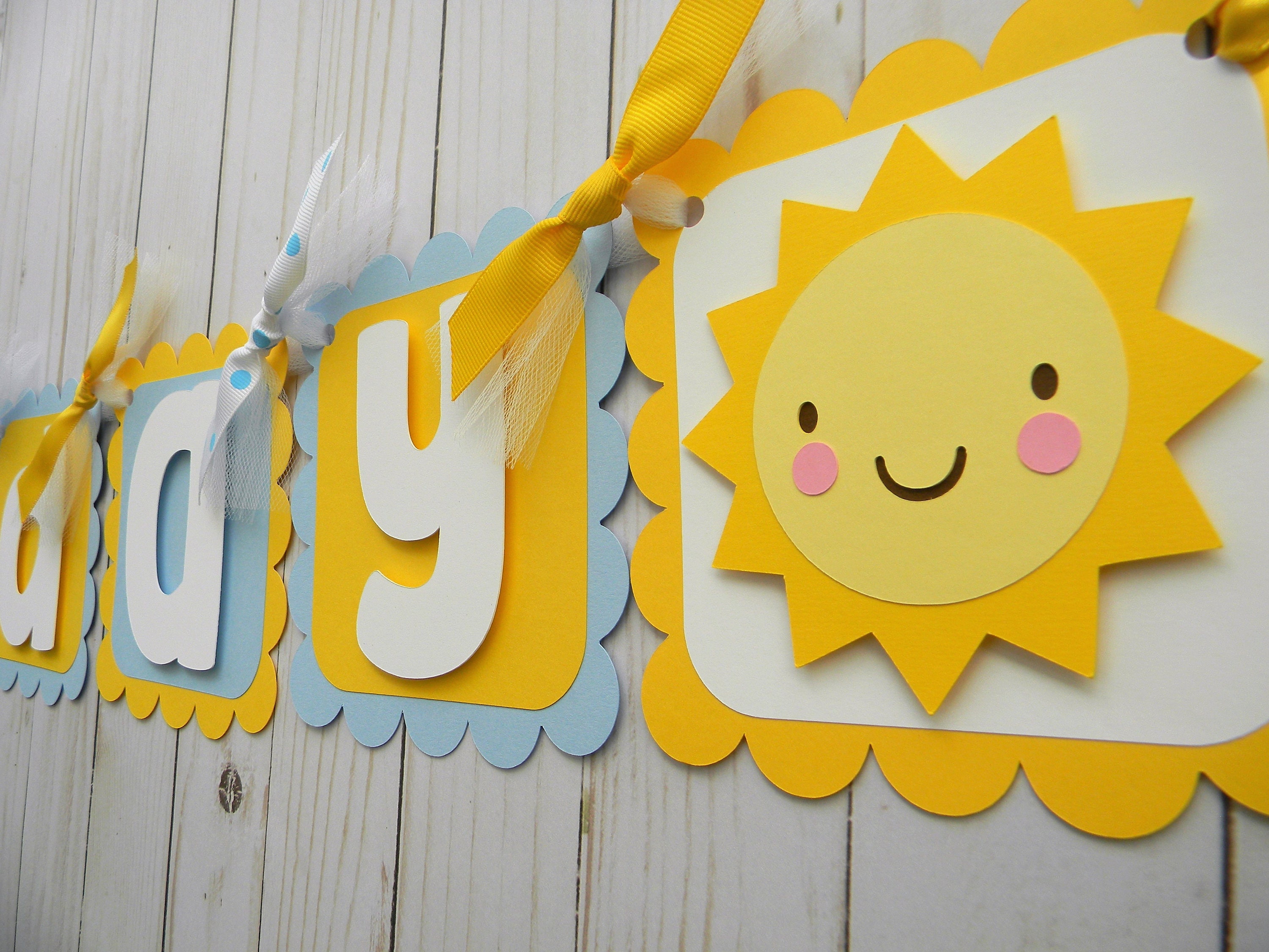 You Are My Sunshine Banner Happy Birthday Banner Sunshine Etsy