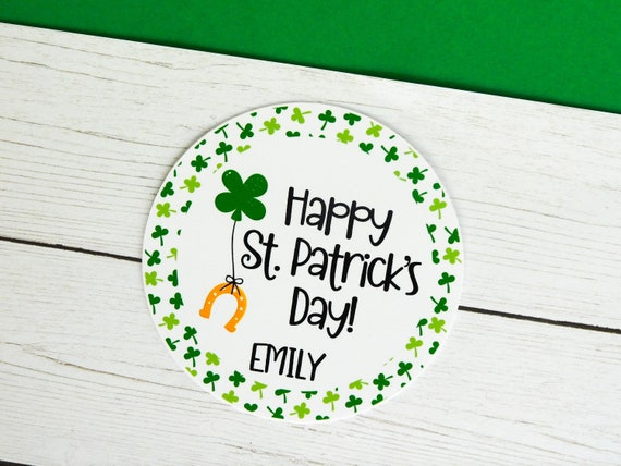 Happy St. Patrick’s Day Treat Tags, St Patricks Day Gift, Shamrock Tag, Kids St Patricks Day, St Patricks Favor Tags