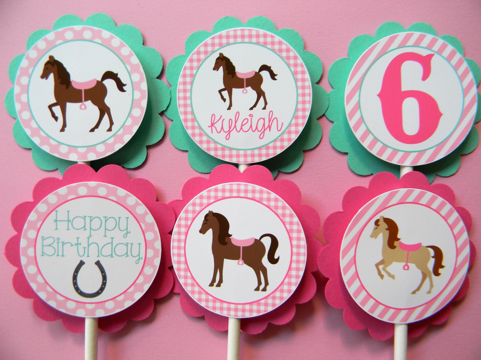 Horse Cupcake Toppers Horse Cupcakes Horse Party Decor Etsy