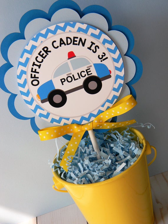 Police Cake Topper, Custom Cake Topper, Policeman Birthday Cake