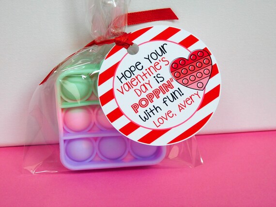 Poppin Valentines Day Treat Tags, Classroom Valentines, Valentines for Kids, Valentines Day Cards, Non-Candy Valentines