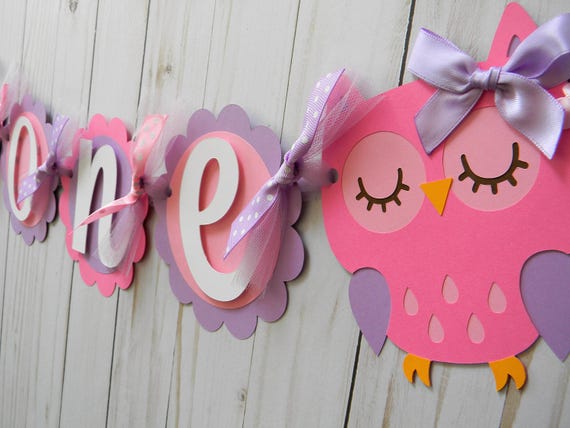 Owl High Chair Banner Owl Birthday Banner Owl Banner Owl Party