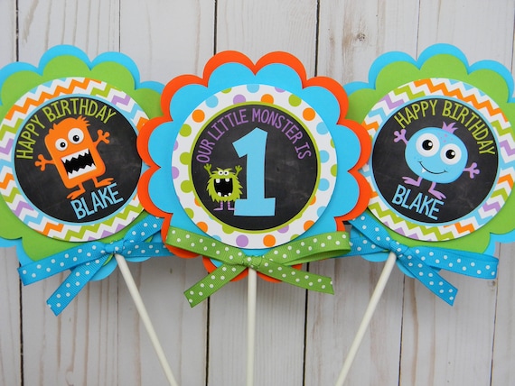 Monster Centerpieces, Monster Centerpiece Sticks, Monster Bash Party Decor, Custom Centerpieces