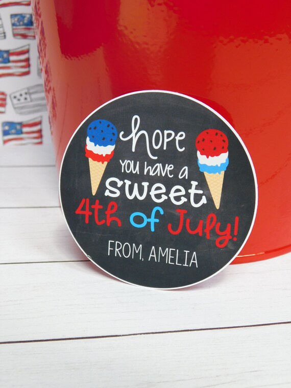 4th of July Treat Tags, July 4th Tags, Independence Day Tags, Happy 4th of July