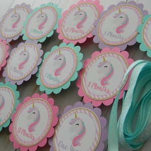 Unicorn Photo Banner, 1st Birthday, Newborn to 12 Months Banner image 6