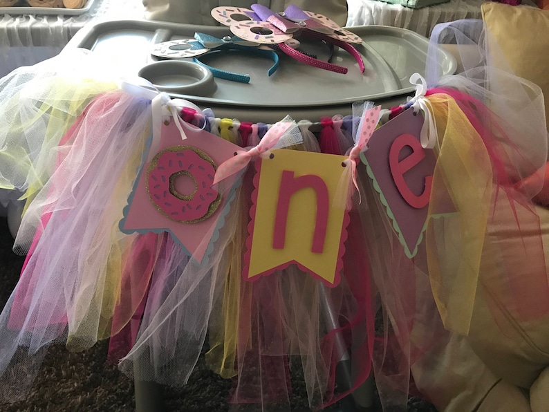 Party Decorations Birthday Banner Donut High Chair Banner