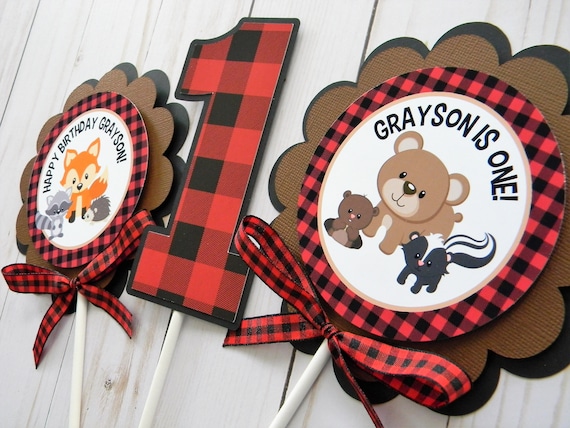 Woodland Centerpieces, Forest Animals Centerpiece Sticks, Woodland Party Decor, Custom Centerpieces