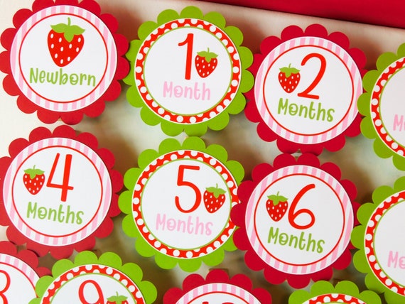 Strawberry Photo Banner, 1st Birthday, Newborn to 12 Months Banner