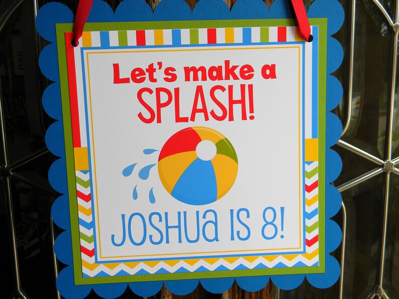 Beach Ball Door Sign Beach Ball Door Hanger Beach Ball Party Decorations