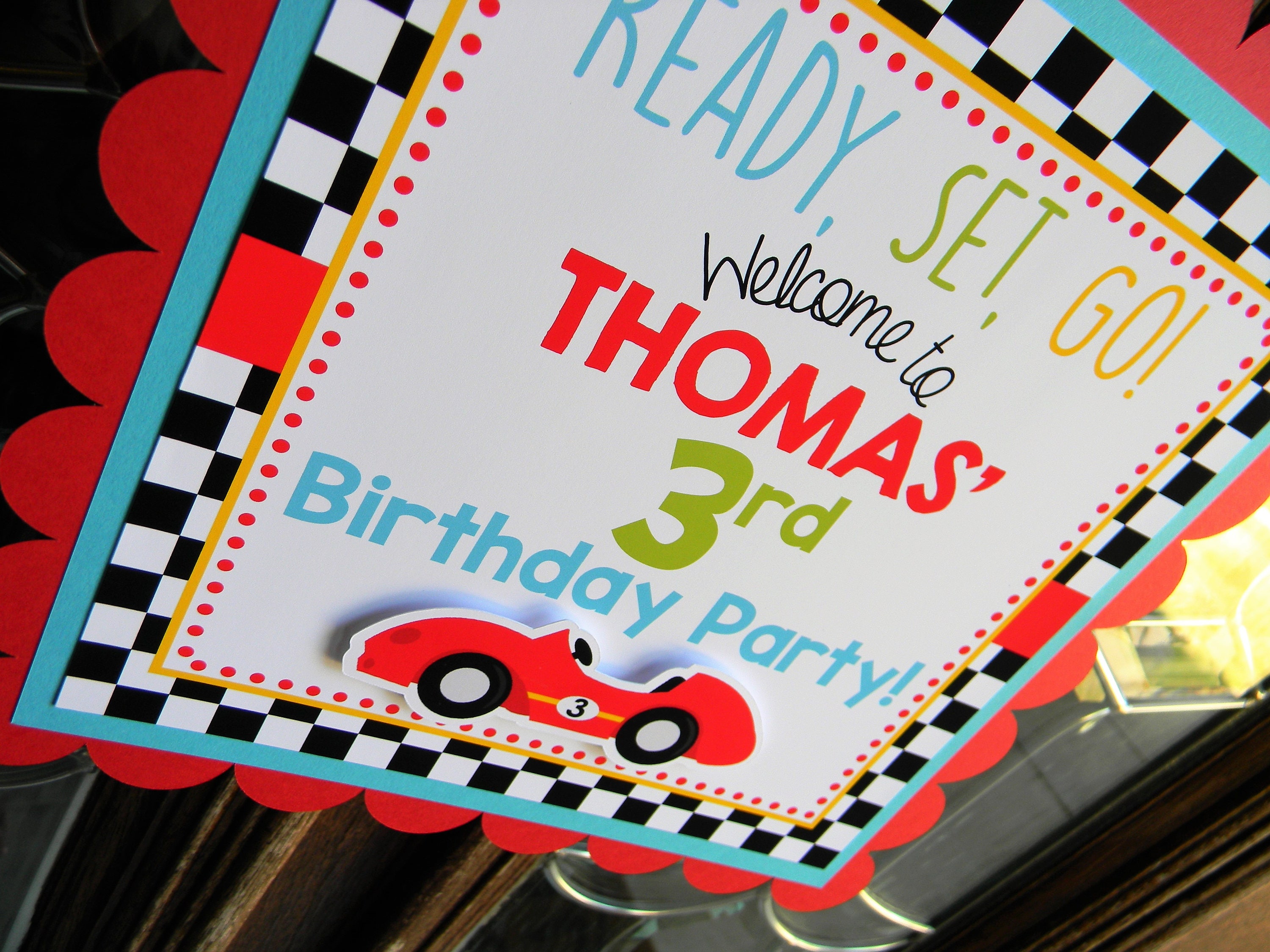 Race Car Door Sign Race Car Party Decorations Race Car Door Etsy