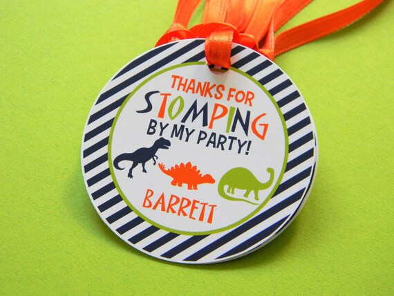 Dinosaur Favor Tags, Dinosaur Thank You Tags, Dinosaur Birthday Party