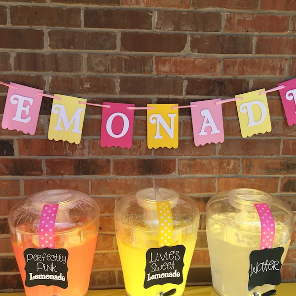 Lemonade Banner, Lemon Party Decorations