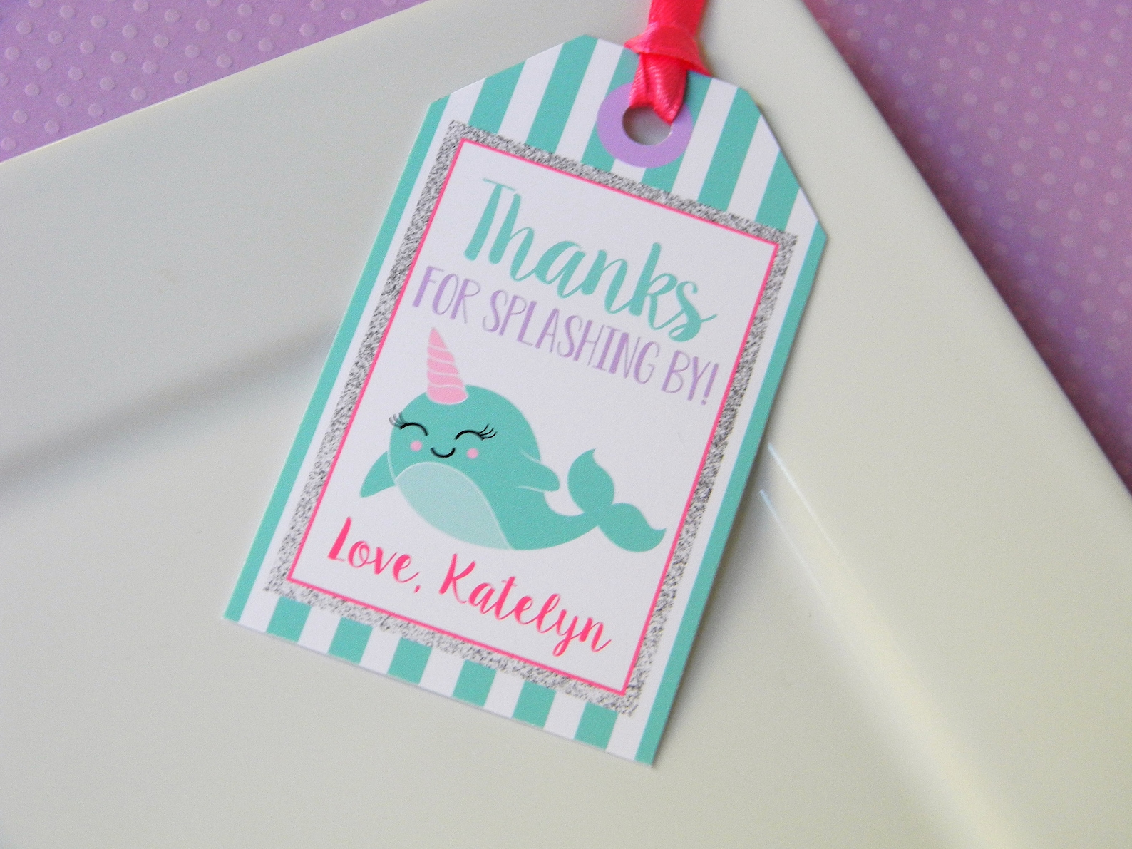 Narwhal Favor Tags Narwhal Thank You Tags Narwhal Birthday - Etsy