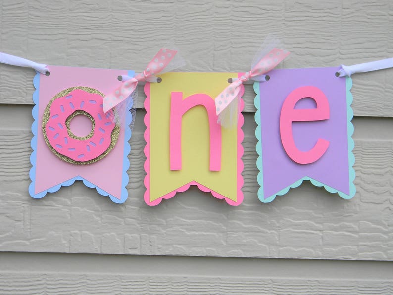 Party Decorations Birthday Banner Donut High Chair Banner