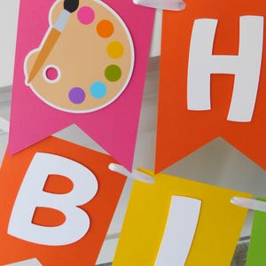 Art Party Banner: Painting Birthday Supplies – Custom Kids Art Theme Decorations image 7