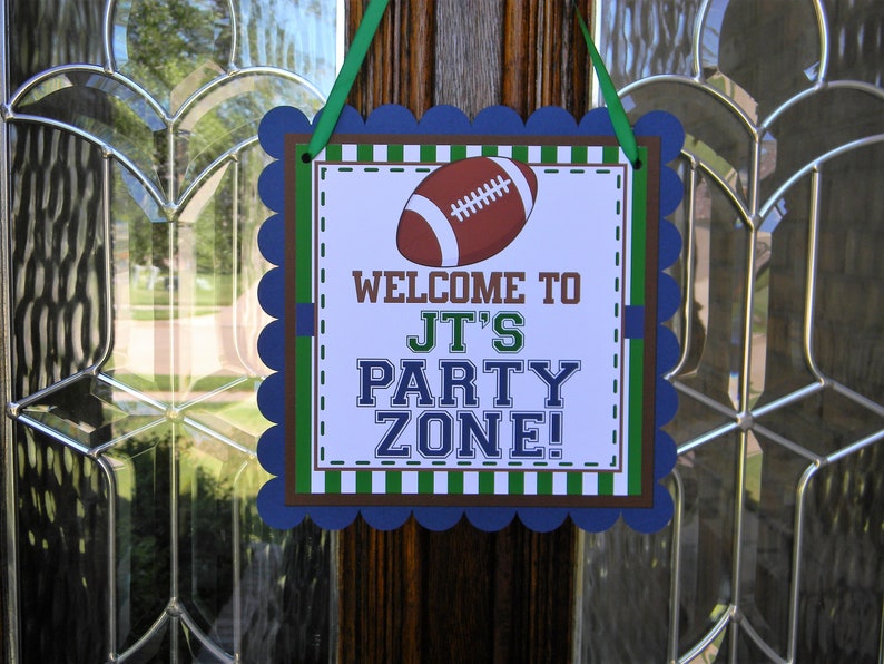 Football Door Sign Football Party Decorations Football Door Etsy