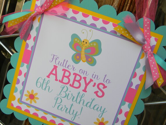 Butterfly Door Sign Butterfly Party Decorations Butterfly Door Hanger