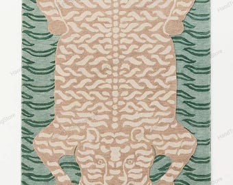Anthropologie Rug Tiger Rug – Modern Hand Tufted Animal Motif Area Carpet