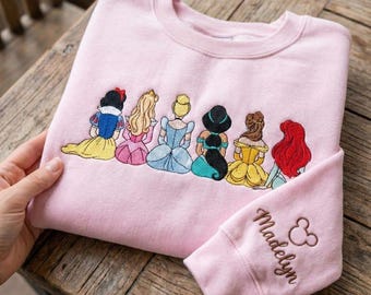 Princess Squad Embroidery Design, Fairytale Sisters Digital File, Magic Kingdom Spirit Pattern, Pes Dst Emb Jef Instant Download Art