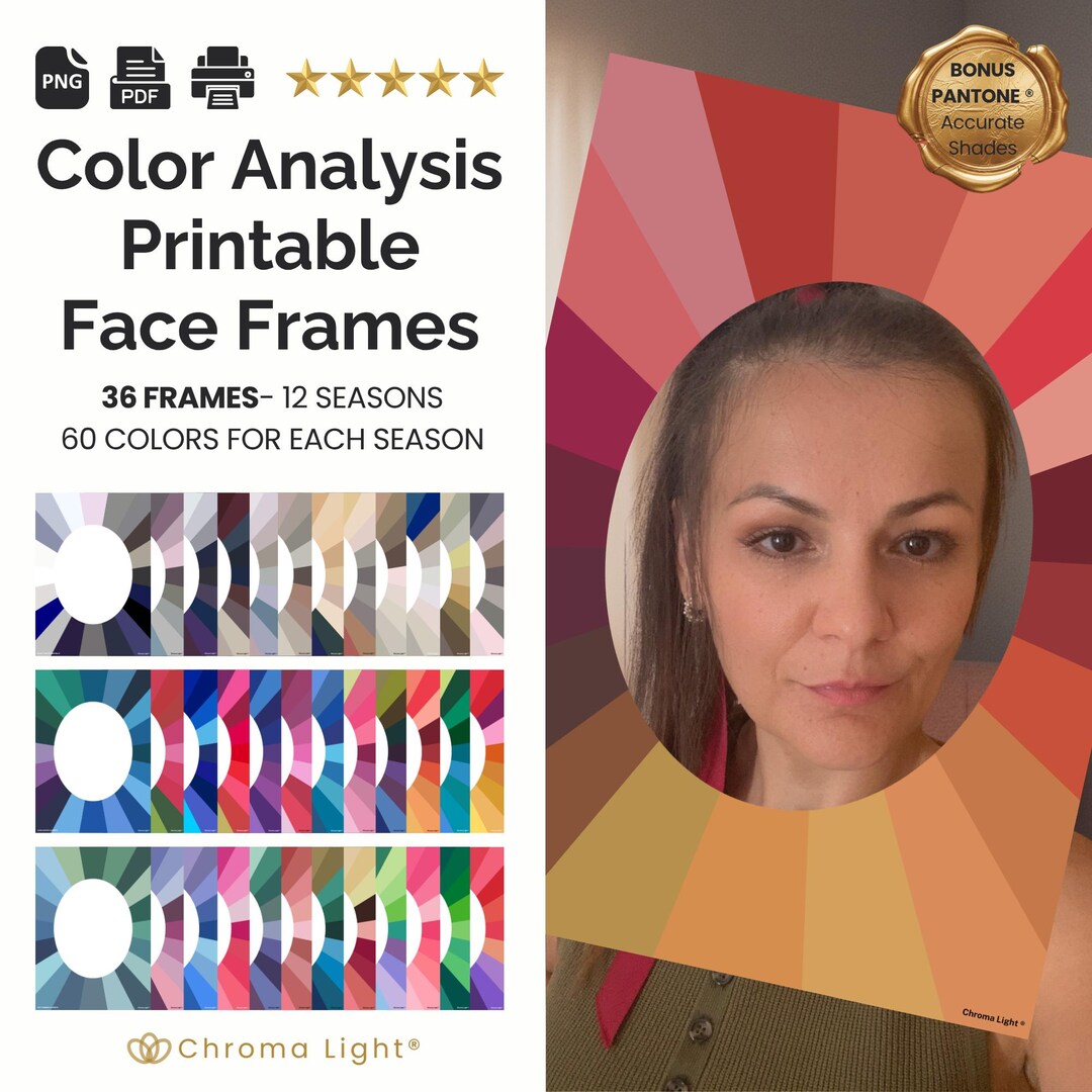 DIY Seasonal Color Analysis Face Frames: Personal Palette Tool (PDF ...