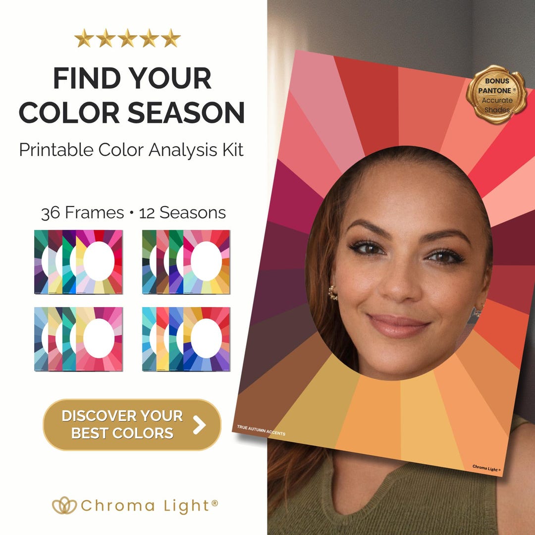 DIY Seasonal Color Analysis Face Frames – 12 Season Kit With Mini Guide ...