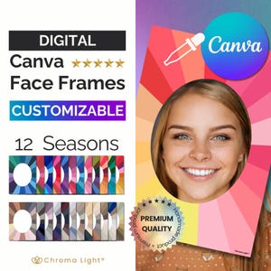 DIY saisonale Farbanalytik. Persönliches Paletten-Werkzeug. Bearbeitbare Canva Vorlage DIY