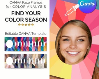 DIY Seasonal Color Analysis. Personal Palette Tool. Editable Canva Template DIY