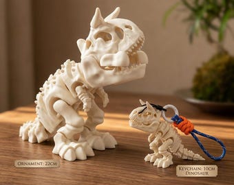Esqueleto de dinosaurio flexible hecho a mano, modelo de hueso de triceratops, adorno articulado de escritorio, juguete de exhibición prehistórico.