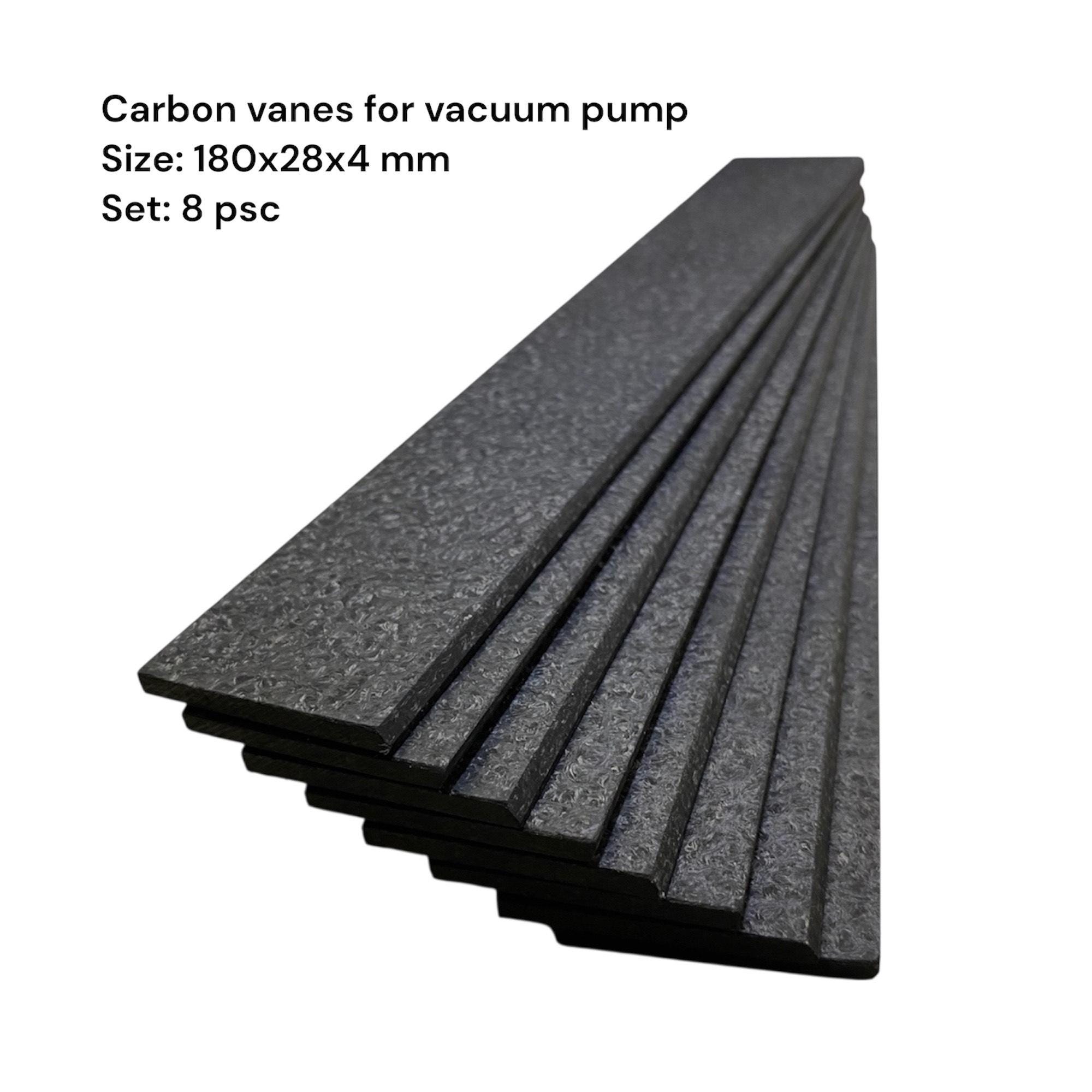 8 palettes en carbone pour pompe à vide, 180х28х4 mm, plaques en graphite pour pompe à vide sèche Palette en graphite pour pompe à vide, pompe à air