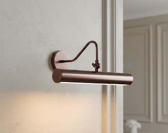 Solid Brass Mid-Century Modern Picture Light - Brass Picture Light For Artwork, Painting, Gallery, Home Decor