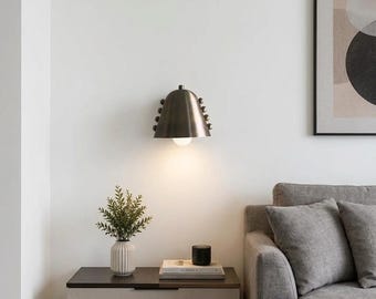 Arandela de parede em latão estilo meados do século XX – Luminária moderna para banheiro, corredor e sala de estar.