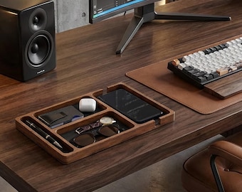 Cassia Wood Drawer Organization System | Wooden Storage Tray | Desktop Storage System | Digital Storage