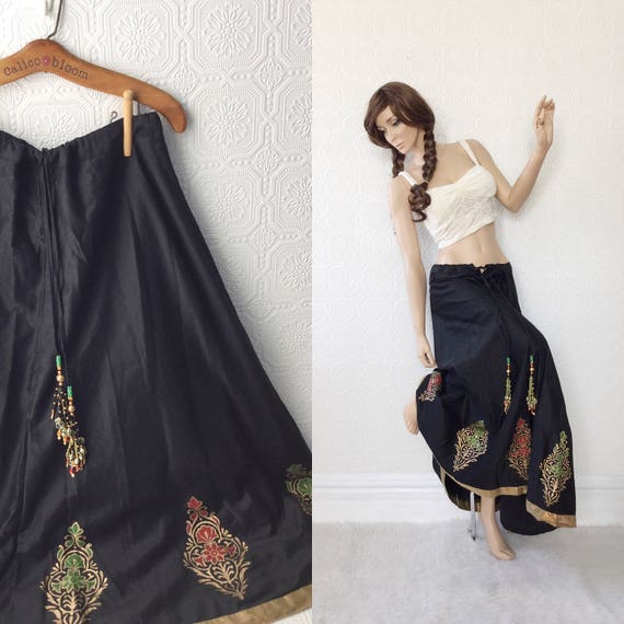 festival black skirt