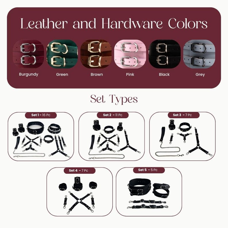 Pink Leather Cosplay Collar and Cuffs Set – Women’s Costume Accessory Kit image 6