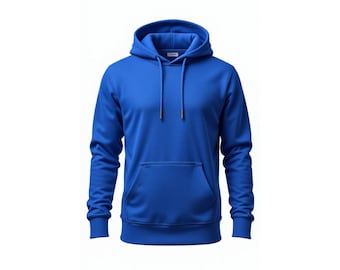 Blue Pullover Hoodie Unisex, Plain Hoodie Sweatshirt, Soft Fleece Hoodie, Casual Streetwear Hoodie, Cozy Winter Wear