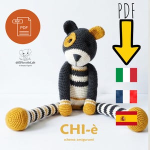 easy bear pattern, PDF ita, fra,es, instant dwnld, Patron Ours, patrón ganchillo oso, Puppy Dog Amigurumi Pattern, Bear Crochet Pattern,