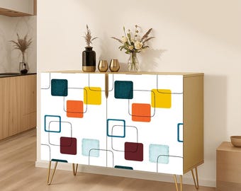 Mid Century Modern Cabinet for Home Decor Furniture and Storage