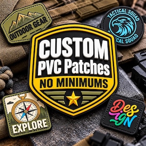 Op maat gemaakte PVC-patches, gepersonaliseerde 3D rubberen logo-patches, tactische patches op maat, outdoor badges, PVC-patches gemaakt volgens uw eigen ontwerp