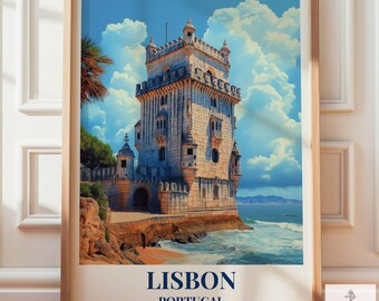 Lisbon Travel Art Poster | Portugal Gifts For Traveller