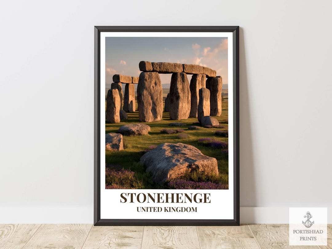 Stonehenge Travel Art Poster | United Kingdom | England Gifts for ...