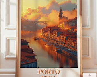 Porto Travel Art Poster | Portugal Gifts For Traveller